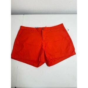 NWT Old Navy Women’s Chino Shorts Cotton Blend Sz 14 Orange Casual